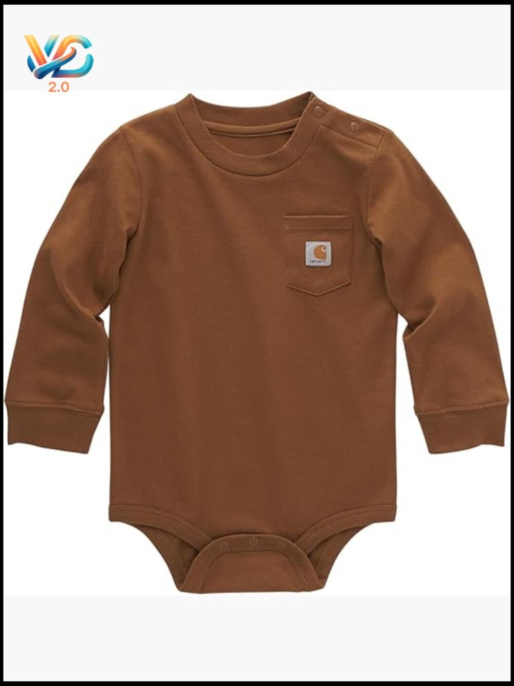 Long-Sleeve Pocket Bodysuit Baby Boys Girls Unisex Soft Cotton Snaps